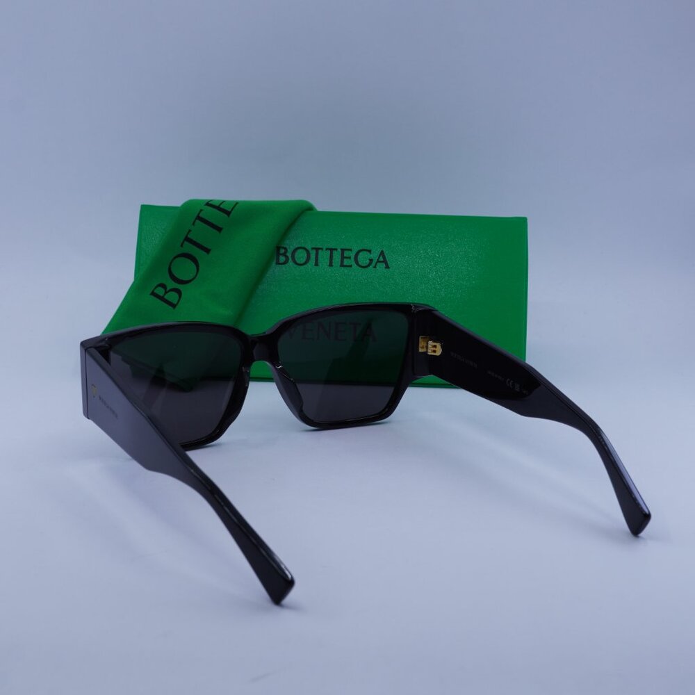 Bottega Veneta BV1285S 001 Square Sunglasses - Black/Grey - Picture 11 of 11